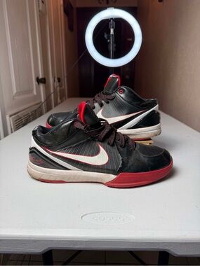 Sz 12 - NIKE Zoom Kobe IV 4 Bred Playoff Black Red PROTRO CHICAGO 344335-012